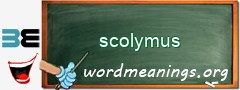 WordMeaning blackboard for scolymus